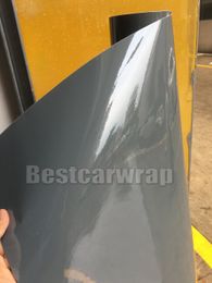 Nardo Grey Gloss Vinyl wrap For Car Wrap Film Covering with air Vehicle Motorcyles boat Wrapping Size1 52 20M Roll 5x66f257n