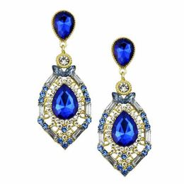Wedding Accessories Fashion Rhinestone Jewelry Diamond Bridal Earrings In Stock Green Blue wedding Jewellery Sets Earring242J