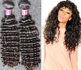 8a indian hair extensions 1024 inch human hair weft 4pcs lot natural color deep wave hair weaves free shipping