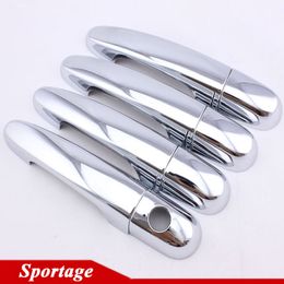 Kia Sportage ABS Chrome Car Door Han dles Cover Trim for 2005 2006 2007 2008 2009 2010 Sportage Exterior Car Styling Accessories