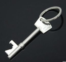 500 PCS New Stainless Steel Key Shaped Keychain Bottle Opener Buckle Wine Beer Soda Glass Cap Bar Tool Club