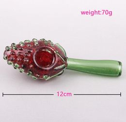 Strawberry Styles Glass Hand Pipes For Tobacco Rigs Smoking Bongs 4inch Length