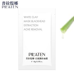 100Pcs PILATEN Blackhead Remover Face Mask White Clay Mask Deep Cleansing The Blackhead Acne Treatments Mask T Zone Care Face Care 10g