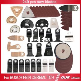 249 pcs oscillating multi tool saw blade accessories fit for multifunction electric tool as Fein power tool,Dremel etc,metal cut