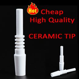 Cheap Ceramic Nail for NC Kit 10mm 14mm 18mm Ceramic Tip for oil suckle, also Sell Quartz Tip Titanium Glass Tip