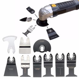 12Pcs/Set Mix Oscillating Tool Saw Blades Accessories For Metal Wood Softer Plastics Drywall Fibreglass Stone Ceramic Tile etc