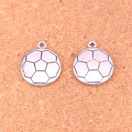 30pcs Antique Silver Plated football Charms Pendants for European Bracelet Jewelry Making DIY Handmade 18*21mm