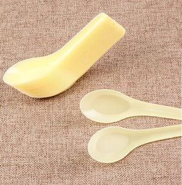 Asian Soup Spoons Saimin Ramen Plastic Spoon Outdoor Disposable Spoons Dining Food Sale Fast Free Shipping