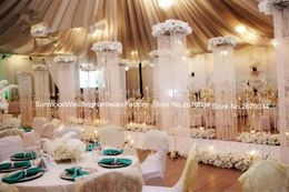 acrylic crystal curtain for wedding stage round mandap decoration crystal wedding arch for weddings, party , event