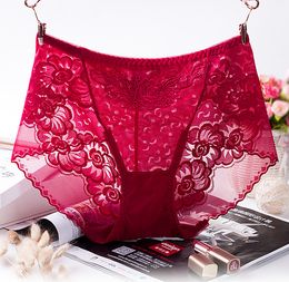 Fashion Top quality luxurious 3pieces pack high waist elegant Women's Lace Sexy panties Sexy underwear Ladies Boy Short under270w