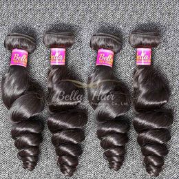 8 30 mongolian hair extensions 4pcs lot loose wave natural black bellahair