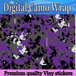 Purple Orange Green Pink Yellow Piexl Vinyl Car Wrap Film With Air Rlease Digital CamouflageTruck wraps covers 1.52x30m/Roll