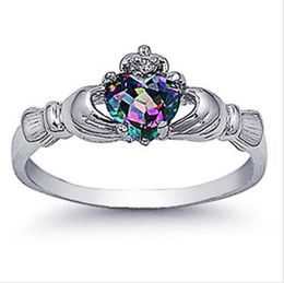 wedding rings Claddagh Ring With my hands give you my heart, crown it with my love Women Friendship Best Gift