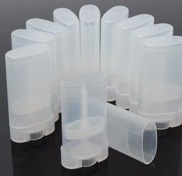 DIY 15g lip balm plastic tubes container /lip gloss containers Transparent sector lipstick tube