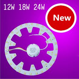 Nowy LED Circle Panel Light Okrągły Okrągły Lampa Sufitowa SMD 5730 płyta LED 10WATT 12W 15W 18W 21W 24W + AC85-265V CE UL Driver + Magnetic