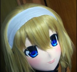 (C2-044) Japanese KIG Female Silicone Rubber Face Mask Full Head with Wig Cosplay Kigurumi Mask Crossdresser Doll Anime Role Play
