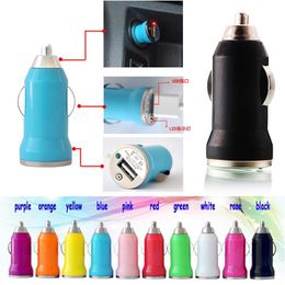 USB Car Charger Colourful Bullet Mini Charge portable replenisher Universal Adapter For all cell phone