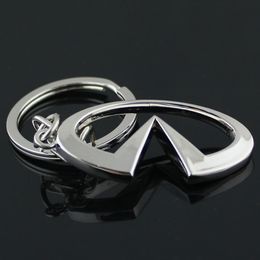 5pcs/lot 3d cutout series infiniti auto car logo emblem keychain key ring key chain case 4s laser lettering car accessories