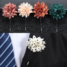 Men stripes corsage Boutonniere Brooch Pin 25 Colours for Men's women Accessories by Handmade Christmas Gift Free DHL Fedex