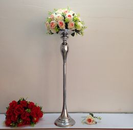 10pcs Luxury Wedding Silver Flower Stand,75cm(H) Banquet Flower Vase,Wedding road lead Wedding Props,Party Table Centrepiece