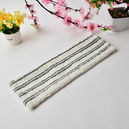 Wholesale-Grey And White Stripes Microfiber Cleaning Mop Cloth ,Flat Mop Head For Home Cleaning