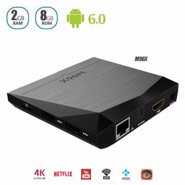 2017 M96X Amlogic S905X Android TV Box OS 6.0 2G / 8G Cuádruple núcleo cortex-A53 HDMI 2.0 WIFI 4K Media Player