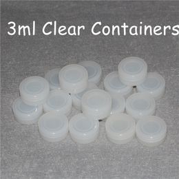 FDA 32*15mm Food Grade Boxes 3ml Transparent Containers Non-stick Silicone Jar Covered Bustomized Bho Mini Clear Oil Container For Wax