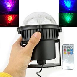 Remote RGB LED Water Wave Ripple Effect Stage lighting Laser Projector Ocean Wave Night Light Projector for Party