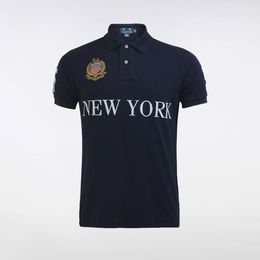 City Series Polo Top Qualität Großhandel Sommer Heißer Verkauf Poloshirt USA Amerikanische Flagge Marke Polos Männer Kurzarm Sport Polo Mann Mantel Drop