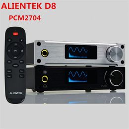 Freeshipping Hot Amplifier Class D ALIENTEK D8 Full Pure Digital HiFi Stereo Amplifiers USB Coaxial Optical Audio Power Amplificador PCM2704