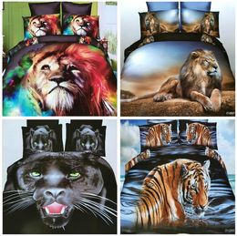 2021 Home Textiles 3D animal Reactive printing cotton 4 pcs bedding set duvet quilt cover/bed sheet Pillowcase bedclothes BB002