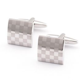 Stylish Pattern Cufflinks 4 Colour square Cufflink 16mm French Cuff Links for wedding Father's day Christmas Gift