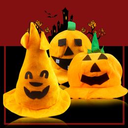 Halloween Gold pumpkin hats caps Game Party Dancer Stage Performing Props decorations ornament accessories prop scary, 3 item you can choose