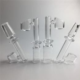 Clearance Promotion 18mm 14mm Quartz Banger Nail Thick Wall Male Female Smoking Nails Bucket Control Tower Clear Quartz Bucket for Oil Rigs Glass Bongs