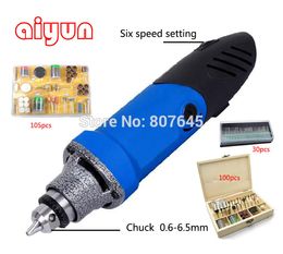 6.5mm electric grinder, die grinder, mini grinder set including (105pcs+100pcs+30pcs)