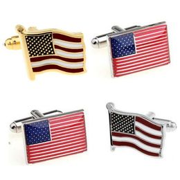 Fashion USA Flag Cufflinks 3 styles American flag Cufflinks For Shirt wedding Cufflinks Fathers Day Gifts Free shipping