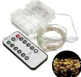 2017 NEW 10M 100leds AA Battery Operated led Christmas Holiday Wedding Party Decoration Festi LED Copper Wire String Fairy Lights Lamps MYY