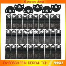 36 pcs oscillating multi tool saw blades for multifunction electric tool accessories as Fein multimaster,TCH, Dremel ,metal cut