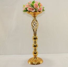 Wedding Table Centerpiece 61cm( 24") Gold Wedding flower vase decoration 8pcs/lot