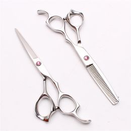 6" 17.5cm JP 440C Customised Logo Professional Human Hair Scissors Barbers' Hairdressing Scissors Cutting Thinning Shears Style Tools C1024