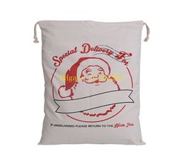 100pcs/lot Free Shipping 12 styles Santa sack canvas santa sack christmas sack gift bag 50x70cm Size