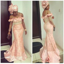 African Aso Ebi Style Mermaid Prom Dresses 2016 Off Shoulder Plus Size Evening Gowns Black Girl Formal Party Dresses Custom Made