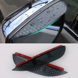 Car Styling Carbon Rearview mirror rain eyebrow Rainproof Flexible Blade Protector Accessories For FORD Ecosport 2013 HXY0189