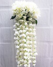 one bouquet 31" Artificial Hydrangea Flower Bouquet Ivy Garland Silk Vine Greenery For Wedding Home Decorative