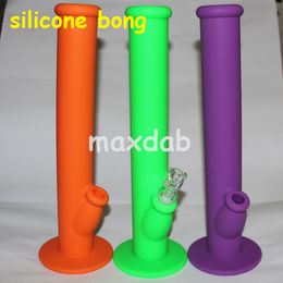 DHL silicon water pipes nine colors for choice glass bongs pipe silicone bubbler bong