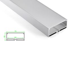 50 X 1M sets/lot New arrival led strip aluminium profile and 75mm wide square alu channel for pendant or ceiling lamp