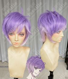 Free Shipping>>>New wig Cosplay Short Kanato Purple Gradient Heat Resistant Wig