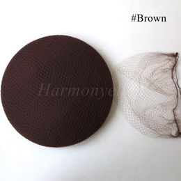 (144pcs/lot) 5mm Nylon Hair Nets Invisible Disposable Hair Net 20" Brown color Hairnet for Wigs&Weaving