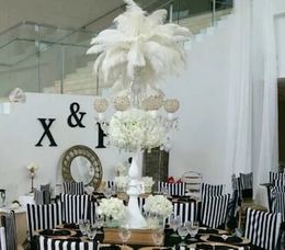 PARTY DECORATION OSTRICH FEATHERS Centrepieces usd FOR WEDDING Centrepiece