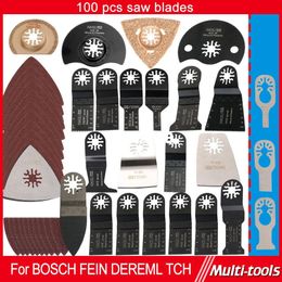 100 pcs/set Oscillating Tool Saw Blades accessories fit for Multimaster power tools as Fein,Dremel etc,top quality,cutting metal
